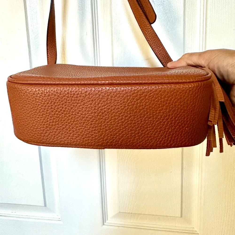 Women's Tan Leather Bag - Picture 8 of 11